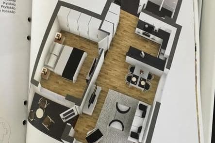 2:a 51,5kvm med balkong på Gimonäs